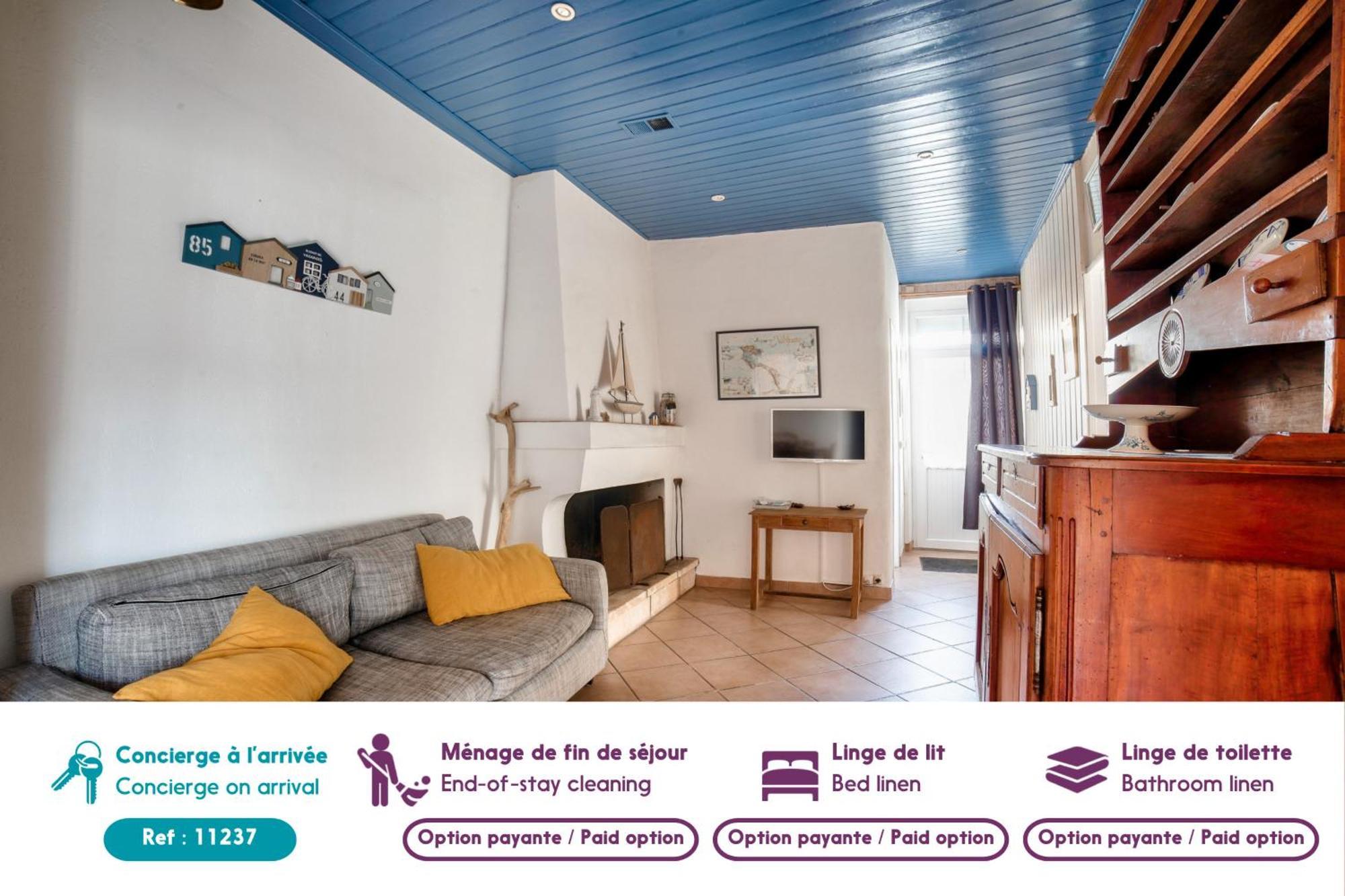 Jolie Maison Avec Cour Pour 5 Personnes Noirmoutier-en-l'Île Exterior foto